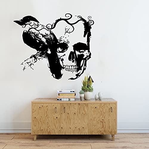 Zdklfm69 Wandtattoo Wandaufkleber Wandsticker Graffiti Rabe Schädel Zweig Wohnzimmer Vögel Krähe Skelett Straßenkunst Spielzimmer Vinyl Dekor 86x70cm Zdklfm69 Wandtattoo Wandaufkleber Wandsticker Graffiti Rabe Schädel Zweig Wohnzimmer Vögel Krähe Skelett Straßenkunst Spielzimmer Vinyl Dekor 86x70cm von Zdklfm69