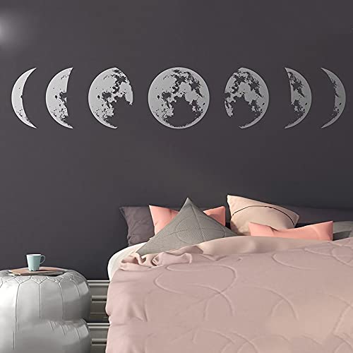 Zdklfm69 Wandtattoo Wandaufkleber Wandsticker Große Mondphasen Weltraum Astronomie Baby Kinderzimmer Kinderzimmer Mond Spielzimmer Schlafzimmer Viny 224x42cm von Zdklfm69