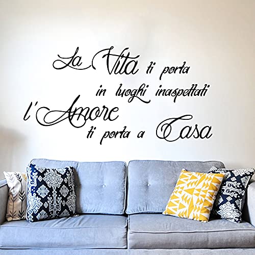 Zdklfm69 Wandtattoo Wandaufkleber Wandsticker Italienisches Leben bringt Sie an unerwartete Orte Kinderzimmer Schlafzimmer Familienleben Zitat Wohnzimmer Vinyl 170x88cm Zdklfm69 Wandtattoo Wandaufkleber Wandsticker Italienisches Leben bringt Sie an unerwartete Orte Kinderzimmer Schlafzimmer Familienleben Zitat Wohnzimmer Vinyl 170x88cm von Zdklfm69