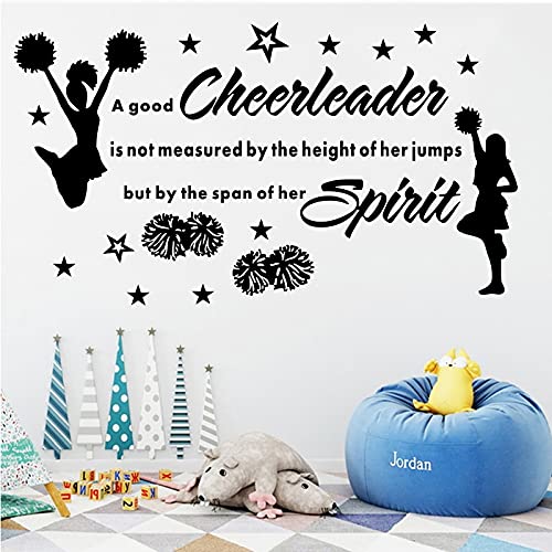 Zdklfm69 Wandtattoo Wandaufkleber Wandsticker Vinyl Carving Cheerleader Decals Kunst Poster Kinderzimmer Tapete Mode Dekoration 76x135cm von Zdklfm69