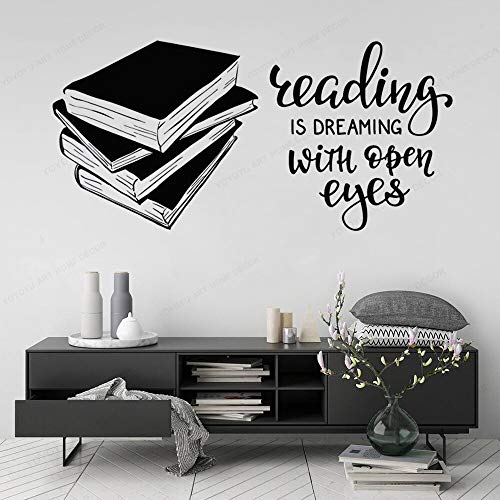 Zdklfm69 Wandtattoos Wandaufkleber Lesen träumt mit offenen Augen Zitat Bücher Vinyl Bibliothek Wanddekoration 77x36cm Zdklfm69 Wandtattoos Wandaufkleber Lesen träumt mit offenen Augen Zitat Bücher Vinyl Bibliothek Wanddekoration 77x36cm von Zdklfm69