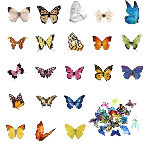 60 Stück Schmetterling Aufkleber Bunte, Scrapbooking Kleine Scrapbook Aufkleber Set, für DIY Dekoration, Scrapbooking, Laptop, Gepäck, Wand und Fenster 60 Stück Schmetterling Aufkleber Bunte, Scrapbooking Kleine Scrapbook Aufkleber Set, für DIY Dekoration, Scrapbooking, Laptop, Gepäck, Wand und Fenster von Zeaicos