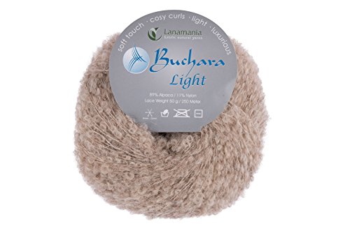 Lanamania BL06 Buchara Light Garn, Wolle, beige, 15 x 13 x 8 cm von Zealana