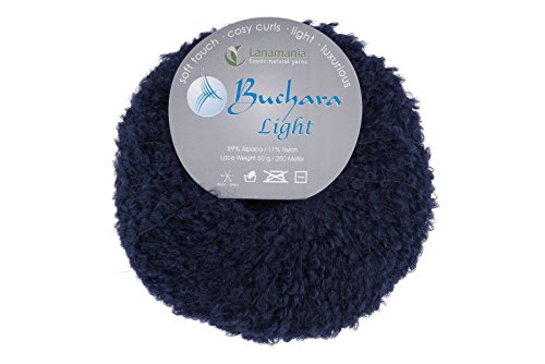 Lanamania BL08 Buchara Light Midnight Garn, Wolle, blau, 15 x 13 x 8 cm von Zealana