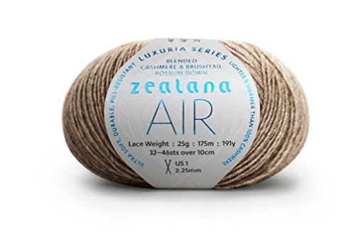 Zealana AIR Lace Natural Garn, Wolle, beige, 10 x 13 x 5 cm, 175 von Zealana