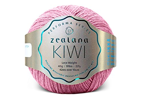 Zealana Kiwi Lace Weight Aurora Garn, Wolle, rosa, 10 x 13 x 8 cm, 199 von Zealana