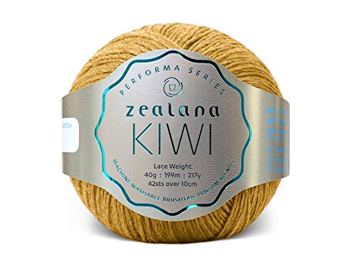 Zealana Kiwi Lace Weight Sunset Garn, Wolle, gelb, 10 x 13 x 8 cm, 199 von Zealana