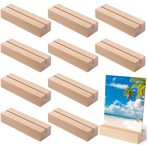 Zeawavsl 10er Set Hochwertiger Kartenständer aus Holz, Tischkartenhalter Buchenholz,Stilvoller Tischaufsteller und Fotohalter inkl, Menükartenhalter, Perfekt für Hochzeiten, Bankette und Partys Zeawavsl 10er Set Hochwertiger Kartenständer aus Holz, Tischkartenhalter Buchenholz,Stilvoller Tischaufsteller und Fotohalter inkl, Menükartenhalter, Perfekt für Hochzeiten, Bankette und Partys von Zeawavsl