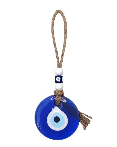 Zeayebsr 1pcs 7 cm Evil Eye, Türkisches Blaues Auge Glas Anhänger, Schutz Charms Amulett Wandbehang Ornament Böse Augen, Für Glücksbringer Schmuckherstellung Rückspiegel Balkon Fenster Wohnkultur von Zeayebsr