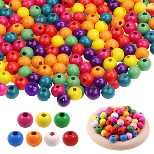 1000 Stück Bunte Holzperlen Set, Natürliche Runde Bunte Holzperlen Set 7x8mm Runde Holzperle Basteln, Holzperlen für DIY Herstellung Kinder Armbaender Anhaenger Perlen Basteln 1000 Stück Bunte Holzperlen Set, Natürliche Runde Bunte Holzperlen Set 7x8mm Runde Holzperle Basteln, Holzperlen für DIY Herstellung Kinder Armbaender Anhaenger Perlen Basteln von Zeaying
