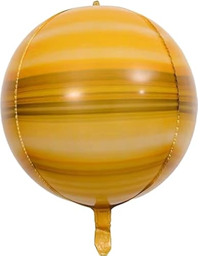 4D Saturn Folienballon, 45 cm, 2 Stück von Zebra Balloons