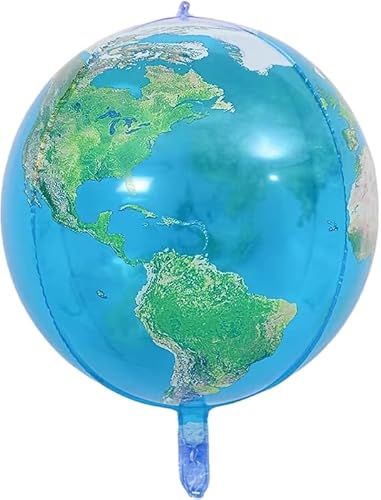 4D Transparenter Erdfolienballon, 45 cm (2 Stück) von Zebra Balloons