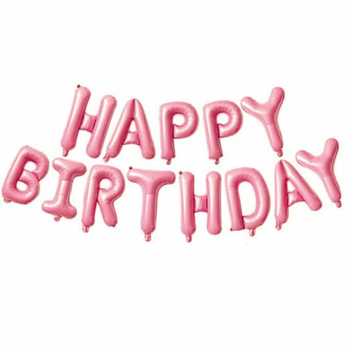 Baby Pink Happy Birthday Banner Folienballon 2m Baby Pink Happy Birthday Banner Folienballon 2m von Zebra Balloons