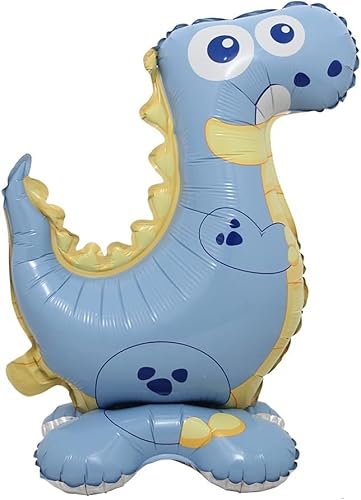 Blauer Stegosaurus-Dinosaurier-Folienballon, 50 cm, 2 Stück Blauer Stegosaurus-Dinosaurier-Folienballon, 50 cm, 2 Stück von Zebra Balloons