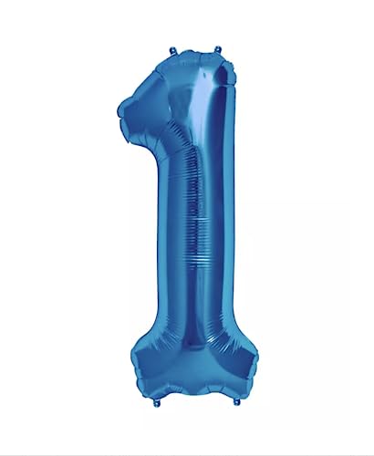 Folienballon, Nummer 1, klein, 35 cm, Blau Folienballon, Nummer 1, klein, 35 cm, Blau von Zebra Balloons