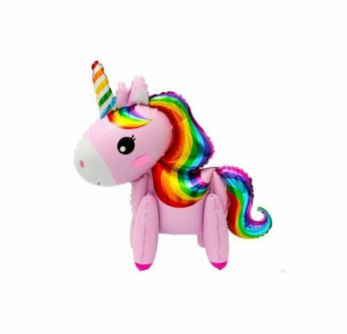 Folienballon, Regenbogen-Einhorn, stehend, 55 cm, Rosa, 2 Stück Folienballon, Regenbogen-Einhorn, stehend, 55 cm, Rosa, 2 Stück von Zebra Balloons