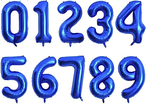 Folienballon, Zahl 2, klein, 35 cm, Blau Folienballon, Zahl 2, klein, 35 cm, Blau von Zebra Balloons