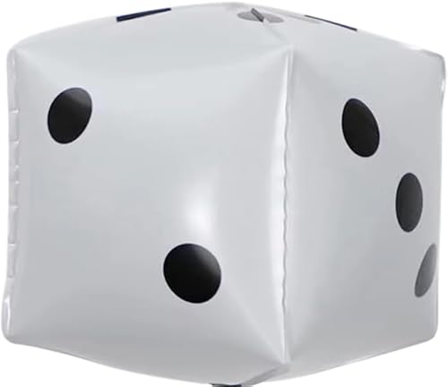 Folienballon, klein, Würfel, 18 cm, Weiß Folienballon, klein, Würfel, 18 cm, Weiß von Zebra Balloons