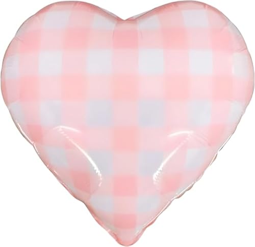 Folienballon, rund, Schottenkaro, 33 cm, 2 Stück von Zebra Balloons