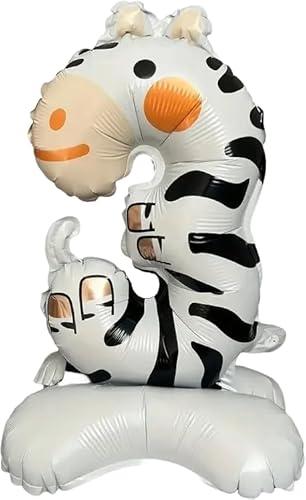 Folienballon Zebra-Zahlenständer, 40 cm, 2 Stück Folienballon Zebra-Zahlenständer, 40 cm, 2 Stück von Zebra Balloons