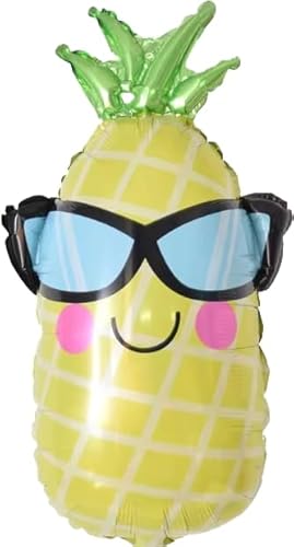 Folienballon mit Ananasbrille, 65 cm, 2 Stück Folienballon mit Ananasbrille, 65 cm, 2 Stück von Zebra Balloons