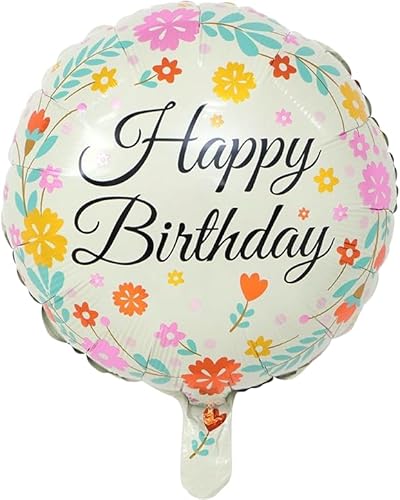 Folienballon mit Blumenmotiv, rund, 45 cm, Weiß, 2 Stück Folienballon mit Blumenmotiv, rund, 45 cm, Weiß, 2 Stück von Zebra Balloons