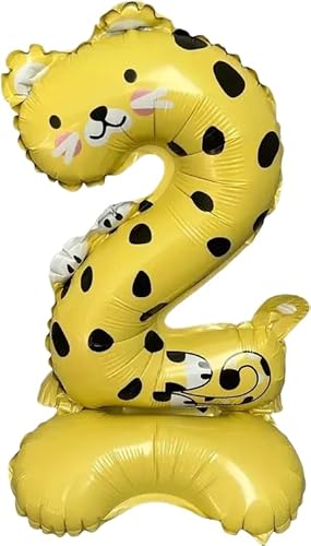 Folienballon mit Gepardenständer, 40 cm, 2 Stück Folienballon mit Gepardenständer, 40 cm, 2 Stück von Zebra Balloons