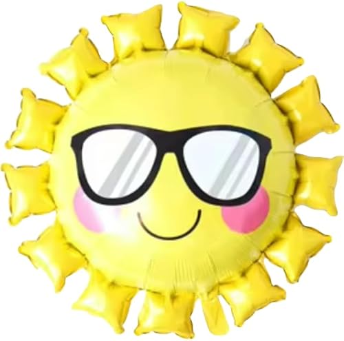 Folienballon mit Sonnenbrille, Gelb, 70 cm, 2 Stück Folienballon mit Sonnenbrille, Gelb, 70 cm, 2 Stück von Zebra Balloons