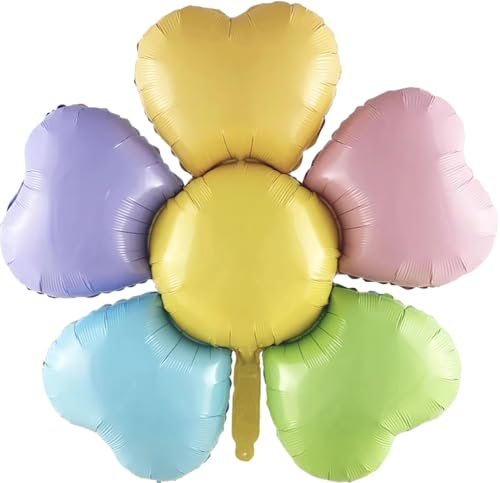 Folienballon mit bunten Blumen, Pastell, 85 cm Folienballon mit bunten Blumen, Pastell, 85 cm von Zebra Balloons