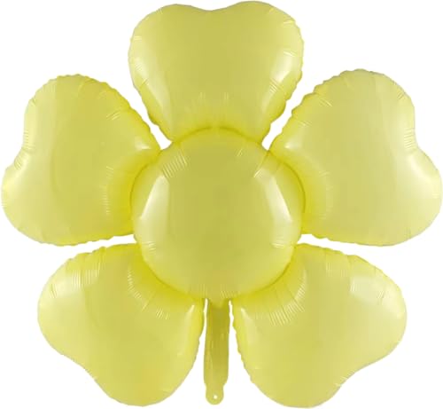 Folienballon mit gelber Blume, Pastellfarben, 85 cm Folienballon mit gelber Blume, Pastellfarben, 85 cm von Zebra Balloons