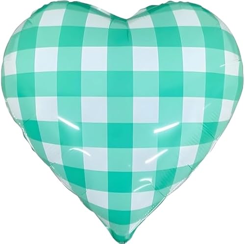 Folienballon mit grünem Schottenkaro, rund, 33 cm, 2 Stück von Zebra Balloons