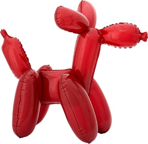 Folienballon mit rotem Luftballon, Hund, 50 cm, 2 Stück von Zebra Balloons