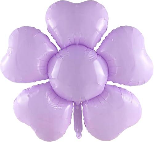 Folienballon mit violetten Blumen, Pastellfarben, 85 cm (2 Stück) von Zebra Balloons