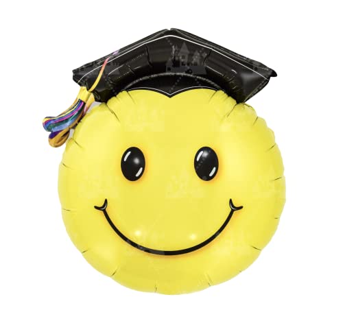 Folienballon zum Schulabschluss, Emoji, 55 cm, 2 Stück von Zebra Balloons