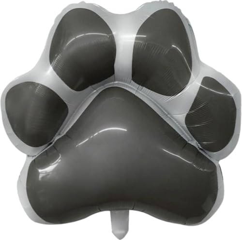 Grauer Folienballon mit Pfoten, 60 cm von Zebra Balloons