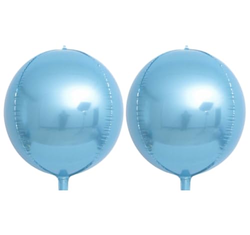 Hellblauer 4D-Folienballon, 55 cm, 2 Stück Hellblauer 4D-Folienballon, 55 cm, 2 Stück von Zebra Balloons
