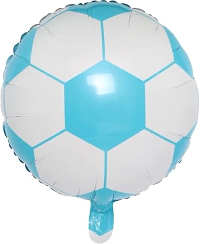Hellblauer Fußball-Folienballon, 33 cm Hellblauer Fußball-Folienballon, 33 cm von Zebra Balloons