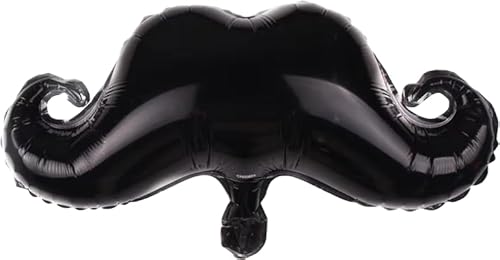 Kleiner schwarzer Schnurrbart-Folienballon, 40 cm von Zebra Balloons
