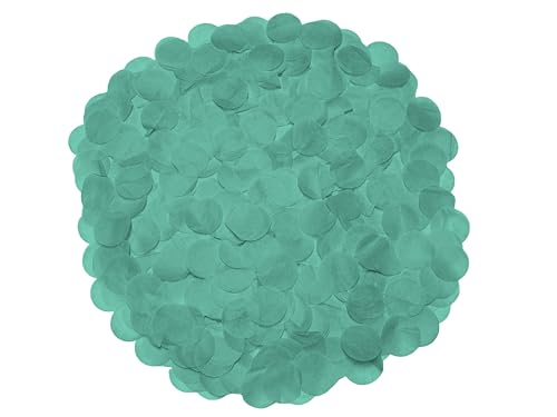 Mintgrünes Papier-Konfetti, 2,5 cm Durchmesser, 10 g von Zebra Balloons