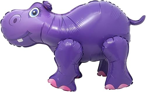 Nilpferd 3D Tier Folienballon 60cm von Zebra Balloons