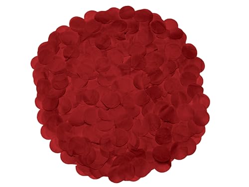 Papier-Konfetti, Mohnblumen-Rot, 2,5 cm Durchmesser, 10 g (2 Stück) von Zebra Balloons