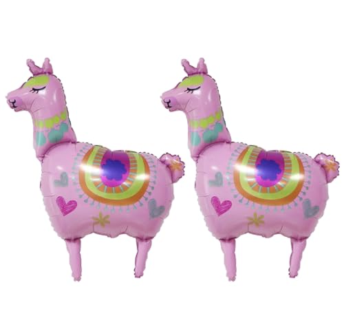 Rosa Alpaka-Folienballon, 86 cm, 2 Stück Rosa Alpaka-Folienballon, 86 cm, 2 Stück von Zebra Balloons