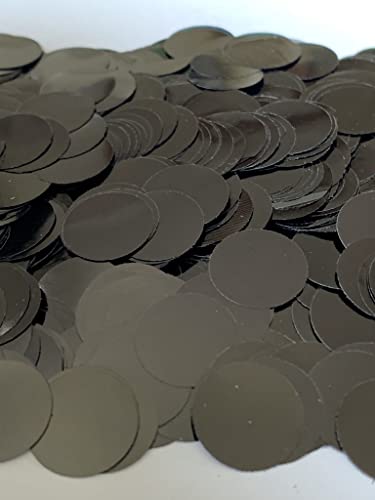 Schwarzes, metallisches, glänzendes Konfetti, 1,5 cm, 20 g (2 Stück) von Zebra Balloons