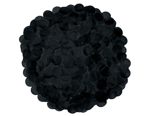 Schwarzes Papier-Konfetti, 2,5 cm Durchmesser, 10 g von Zebra Balloons