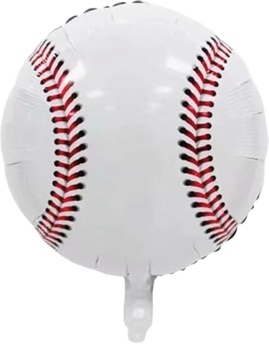 Weißer Baseball-Folienballon, 33 cm, 2 Stück von Zebra Balloons