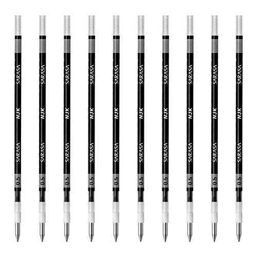 Zebra Blei-Gel-Kugelschreiber, 0,5 mm, Schwarz (10 Stück) B-RNJK5-BK (Japan Import) von Zebra Pen
