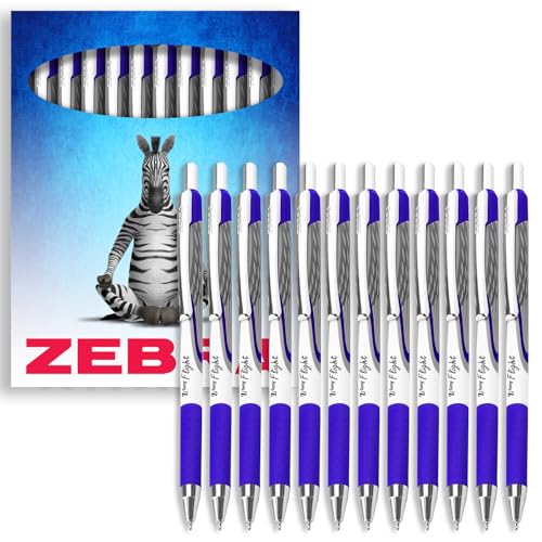 Zebra Pen Zebra Classic Z-Grip Flight Kugelschreiber, 1,2 mm, blaue Tinte, 12 Stück, in Zebra-Verpackung von Zebra Pen