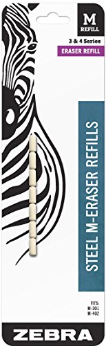 Zebra Pen Druckbleistift-Radiergummi, M-Mine, Weiß, 7er-Pack Zebra Pen Druckbleistift-Radiergummi, M-Mine, Weiß, 7er-Pack von Zebra Pen