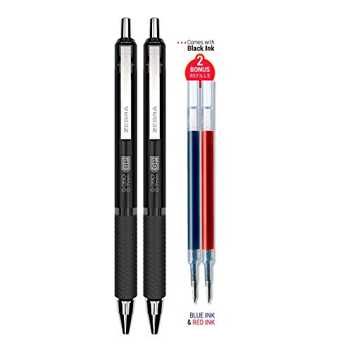 Zebra Pen G-350 Retractable Gel Pen with 2 Bonus Refills, Medium Point, 0.7mm, Space Black Barrel, Black Rapid Dry Ink, 2 Pack Zebra Pen G-350 Retractable Gel Pen with 2 Bonus Refills, Medium Point, 0.7mm, Space Black Barrel, Black Rapid Dry Ink, 2 Pack von Zebra Pen