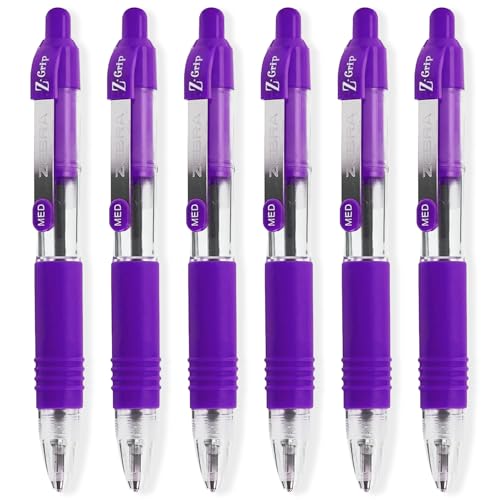 Zebra Pen Z-Grip Mini-Kugelschreiber, 11,4 cm Länge, violette Tinte, 6 Stück von Zebra Pen